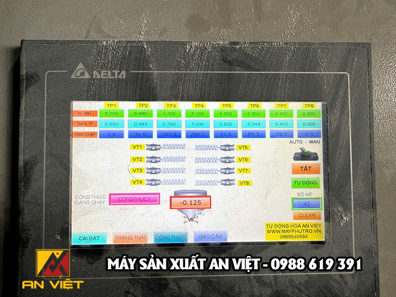 Sản xuất lắp đặt cân định lượng phụ gia 8 thành phần